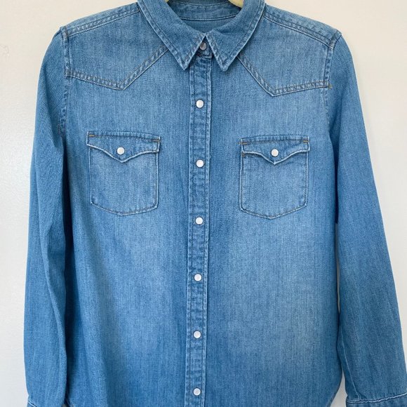 Universal Thread Tops - Denim Button Down Shirt